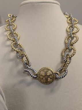 Gold and Silver Rope Link Statement Necklace